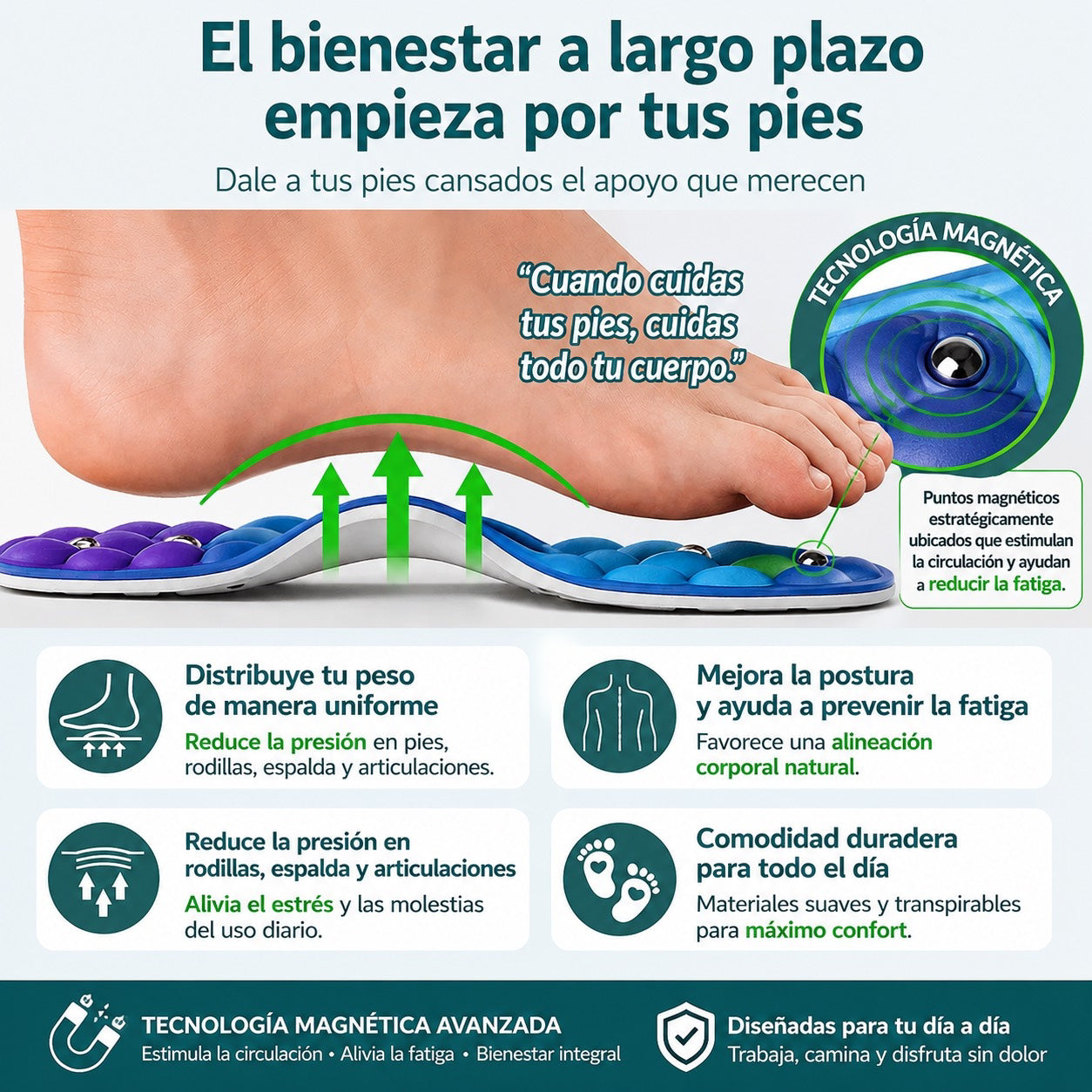 Plantillas Magnéticas Recortables Antifatiga Rodifuerte